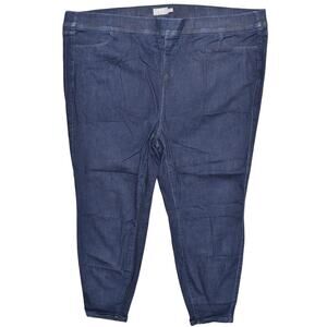 Torrid Women's Blue Pull On Skinny Jegging Jeans Plus Size 6 Cotton Blend Solid